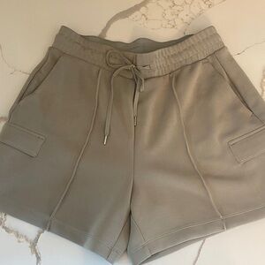 Women's CALIA Sage Green Sandwash Scuba Collection High-Rise Short